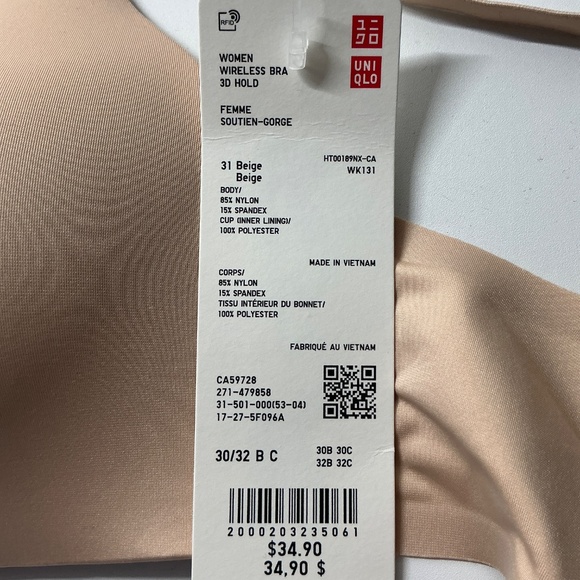 Brand New Uniqlo Wireless Bra - Picture 2 of 4